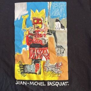 Jean-Michel Basquiat UT Uniqlo Black Graphic T-Shirt Size SMALL Short Sleeve
